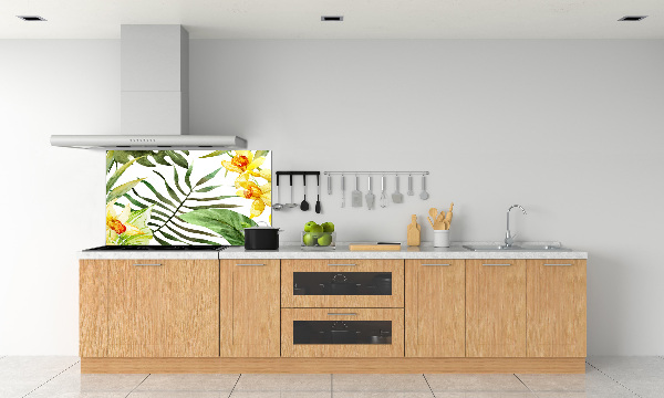 Cooker splashback Tropical flowers