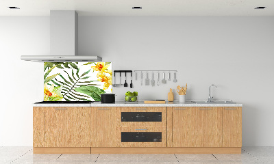 Cooker splashback Tropical flowers