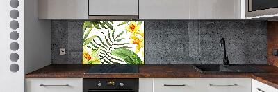 Cooker splashback Tropical flowers