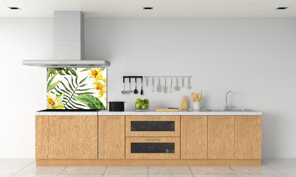 Cooker splashback Tropical flowers