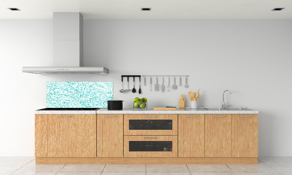 Kitchen splashback Blue waves