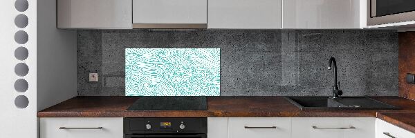 Kitchen splashback Blue waves