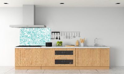 Kitchen splashback Blue waves