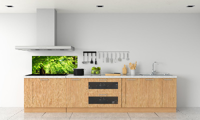 Kitchen splashback Beech leaves