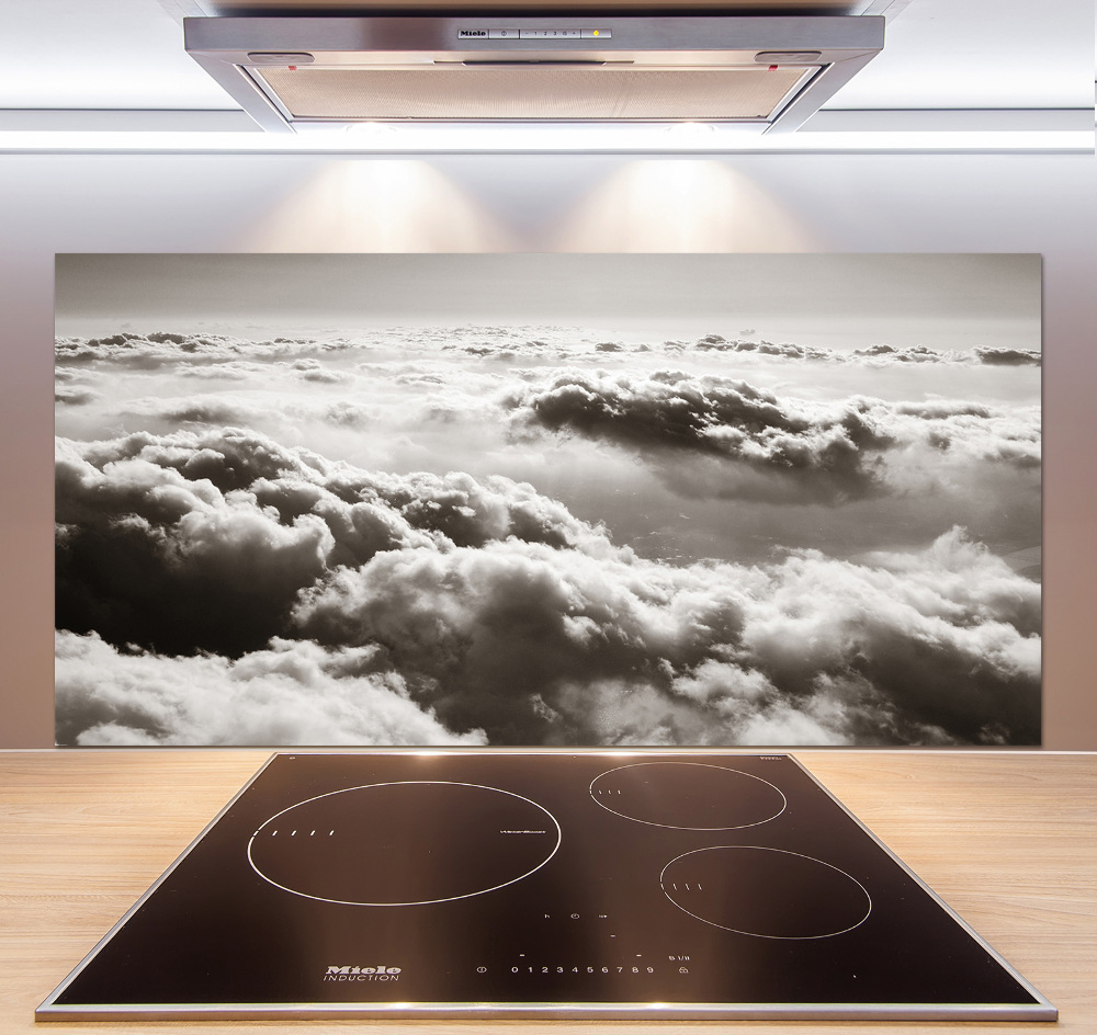 Hob splashback Bird's flight clouds