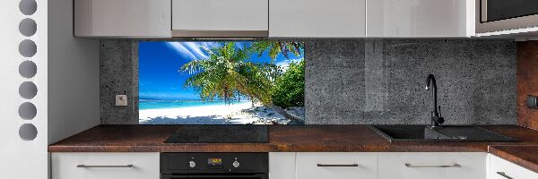 Kitchen wall panels Tropical beach