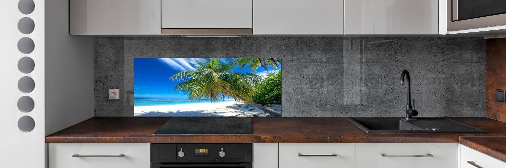 Kitchen wall panels Tropical beach