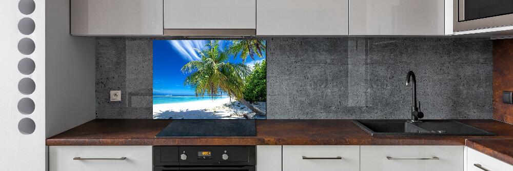 Kitchen wall panels Tropical beach