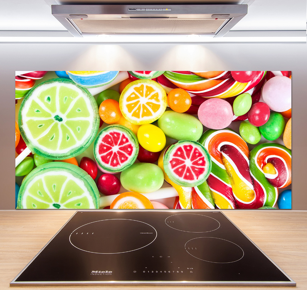 Cooker splashback Colorful candies