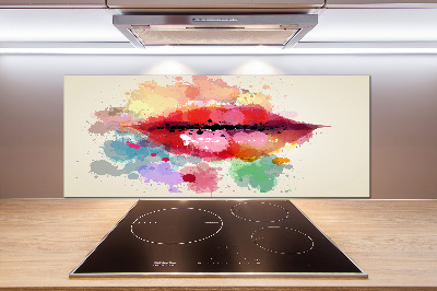 Kitchen splashback Colorful lips