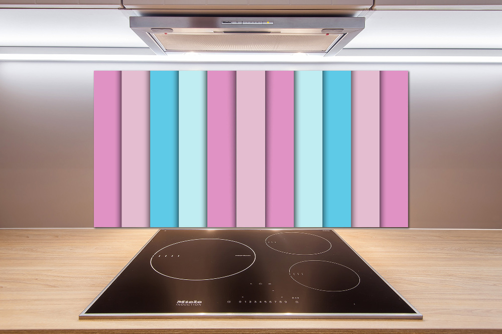 Splashback panel for kitchen Colorful stripes