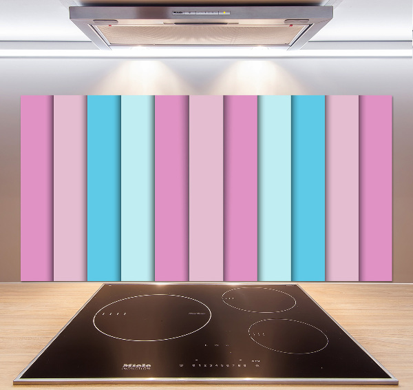 Splashback panel for kitchen Colorful stripes