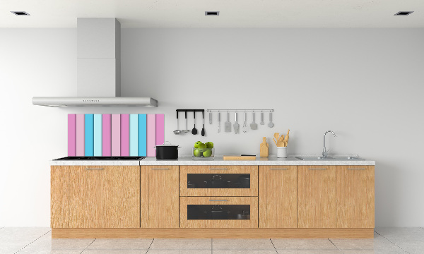 Splashback panel for kitchen Colorful stripes