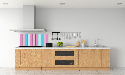 Splashback panel for kitchen Colorful stripes