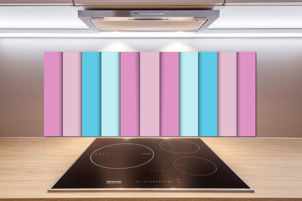 Splashback panel for kitchen Colorful stripes