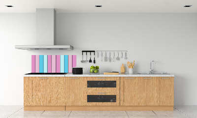 Splashback panel for kitchen Colorful stripes