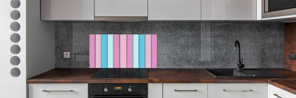 Splashback panel for kitchen Colorful stripes