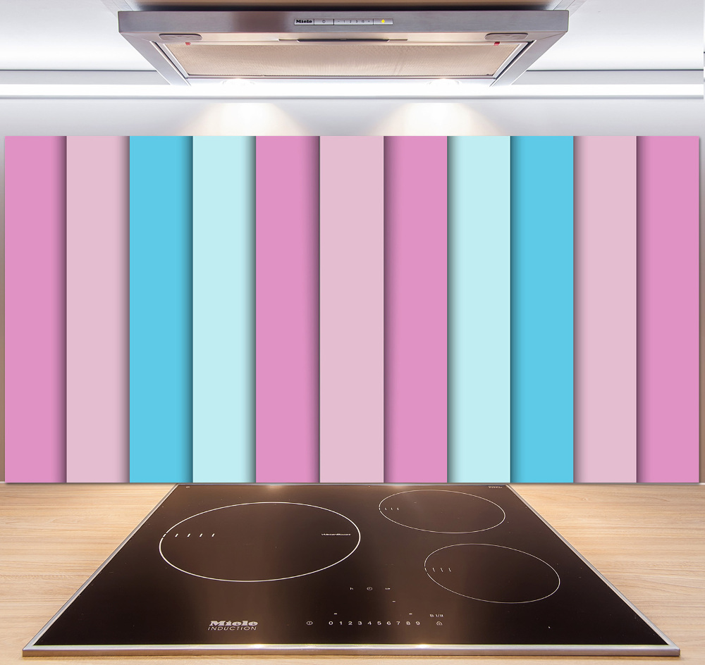 Splashback panel for kitchen Colorful stripes