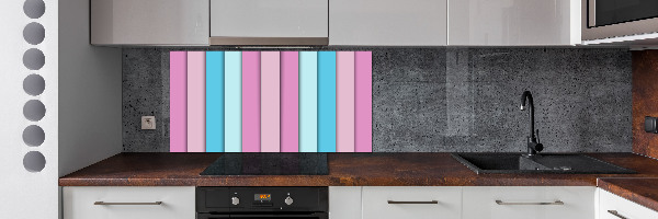 Splashback panel for kitchen Colorful stripes