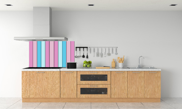 Splashback panel for kitchen Colorful stripes