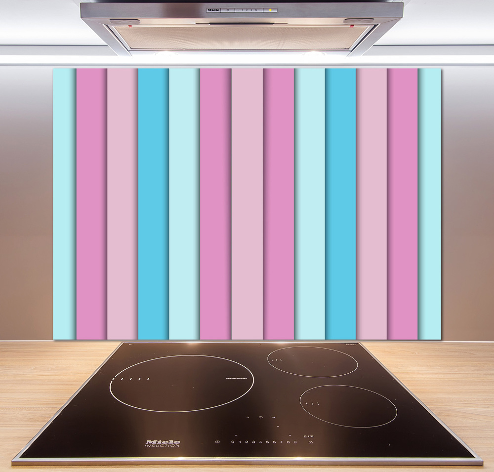 Splashback panel for kitchen Colorful stripes