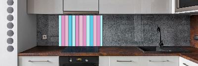 Splashback panel for kitchen Colorful stripes