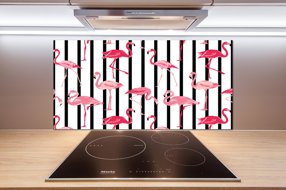 Splashback panel for kitchen Flaminga stripes