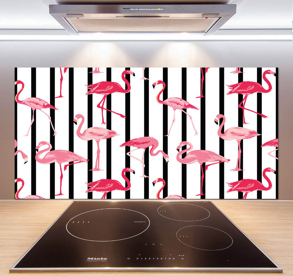 Splashback panel for kitchen Flaminga stripes