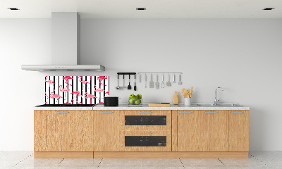 Splashback panel for kitchen Flaminga stripes