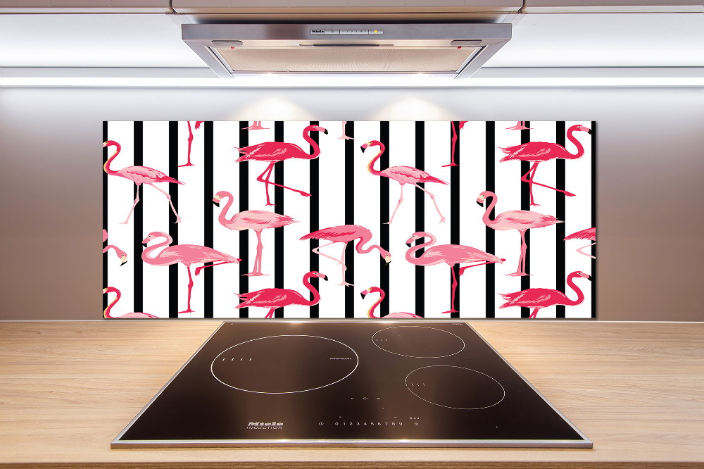 Splashback panel for kitchen Flaminga stripes