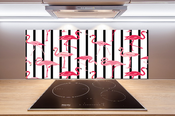 Splashback panel for kitchen Flaminga stripes