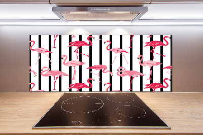 Splashback panel for kitchen Flaminga stripes