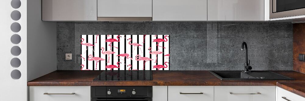 Splashback panel for kitchen Flaminga stripes