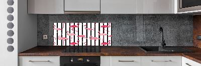 Splashback panel for kitchen Flaminga stripes