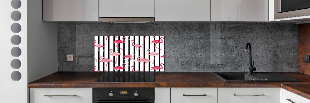 Splashback panel for kitchen Flaminga stripes