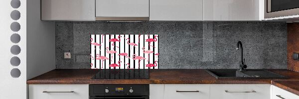 Splashback panel for kitchen Flaminga stripes