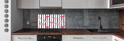 Splashback panel for kitchen Flaminga stripes