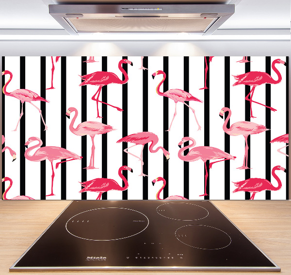 Splashback panel for kitchen Flaminga stripes