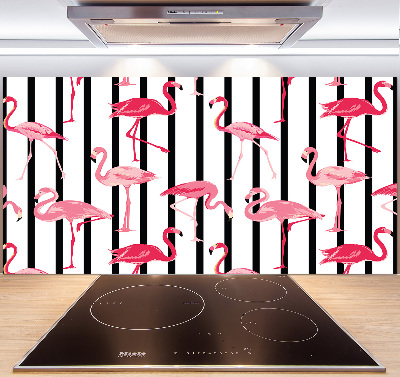 Splashback panel for kitchen Flaminga stripes