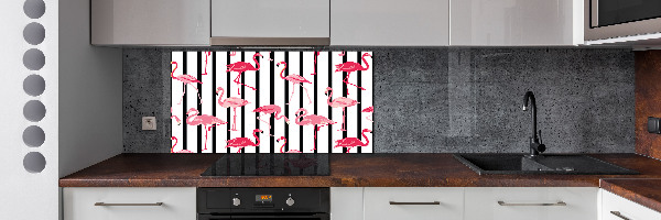 Splashback panel for kitchen Flaminga stripes