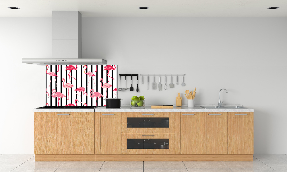 Splashback panel for kitchen Flaminga stripes