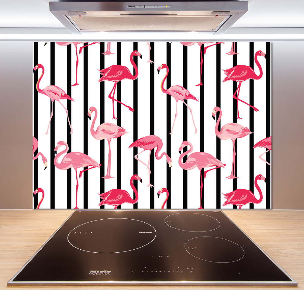 Splashback panel for kitchen Flaminga stripes