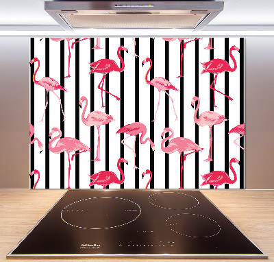 Splashback panel for kitchen Flaminga stripes