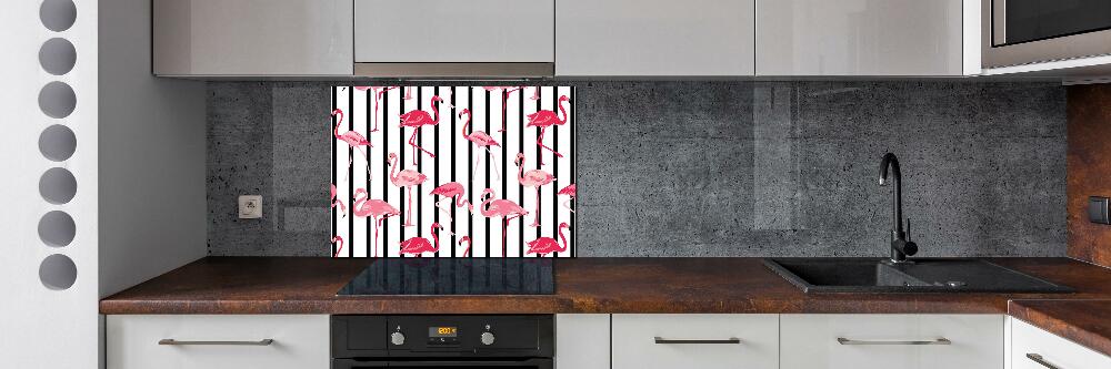 Splashback panel for kitchen Flaminga stripes