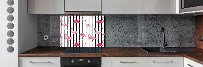 Splashback panel for kitchen Flaminga stripes