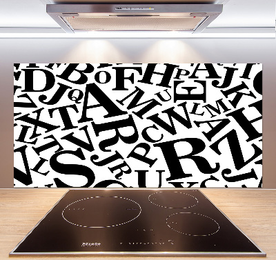 Hob splashback Alphabet