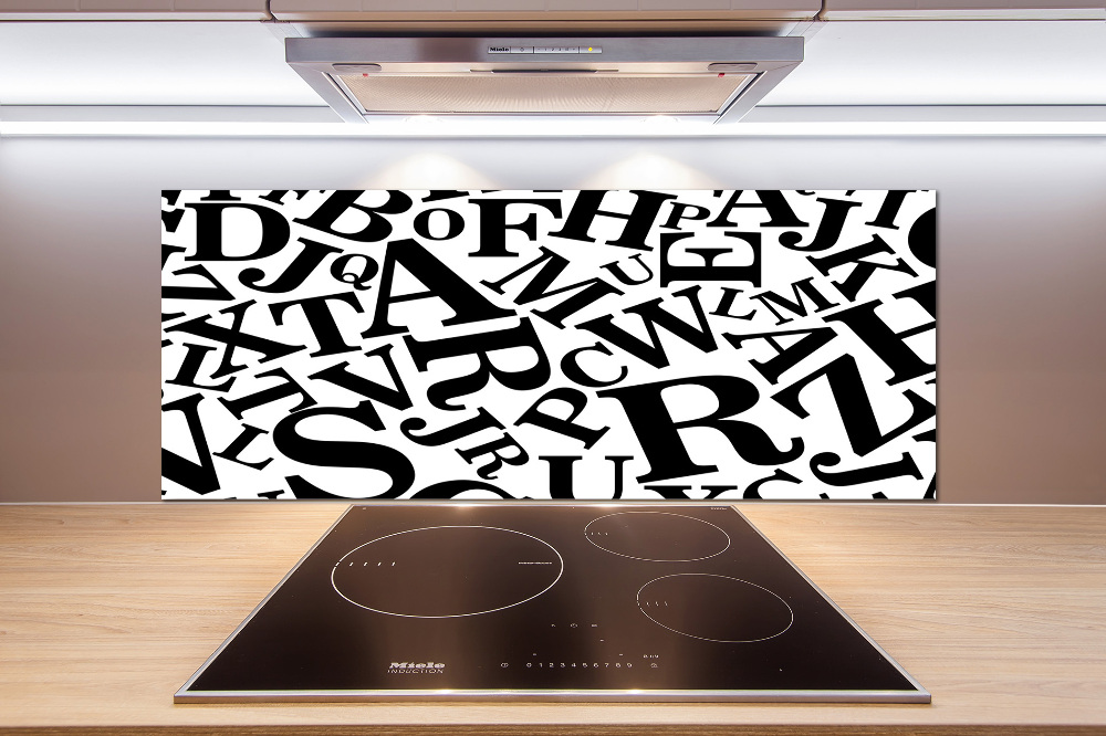 Hob splashback Alphabet