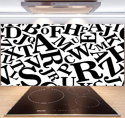 Hob splashback Alphabet