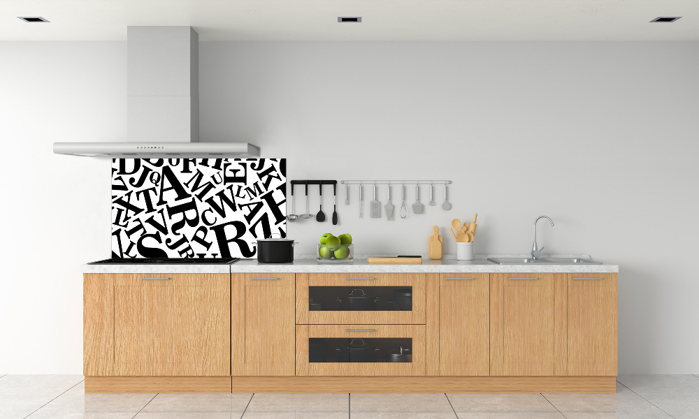 Hob splashback Alphabet