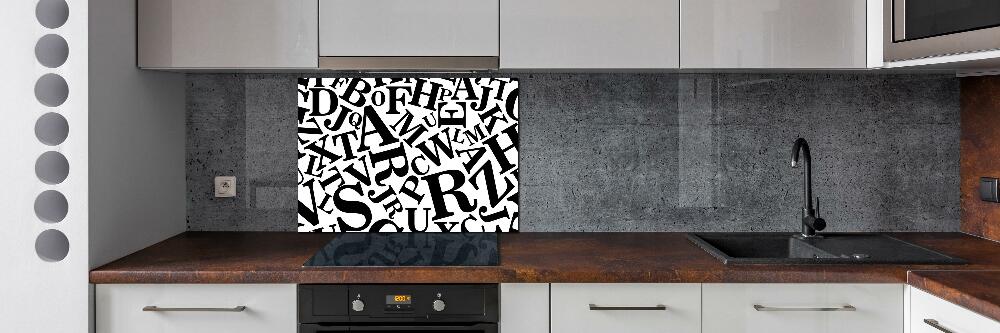 Hob splashback Alphabet